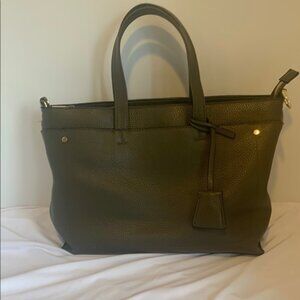 a new day Olive Green Faux Leather Tote Shoulder Bag Large Purse Crossbody Strap